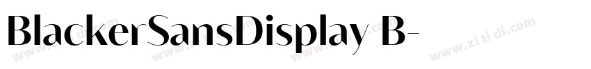 BlackerSansDisplay B字体转换